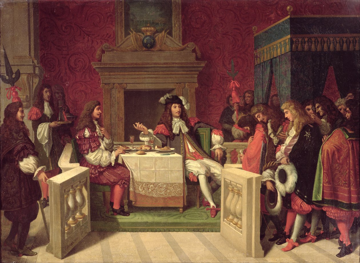 Moliere (1622-73) Večeře s Ludvíkem XIV (1638-1715) 1857 od Jean Auguste Dominique Ingres