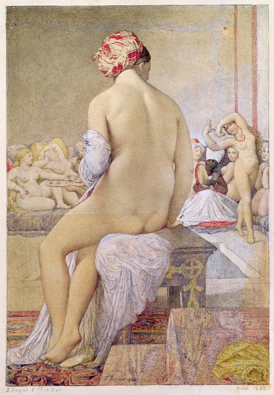 Odalisque nebo malý lazebník, 1864 od Jean Auguste Dominique Ingres