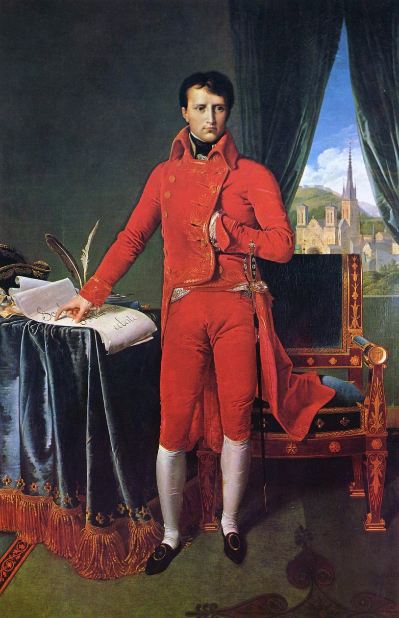 Portrét Napoleona Bonaparta jako prvního konzula od Jean Auguste Dominique Ingres