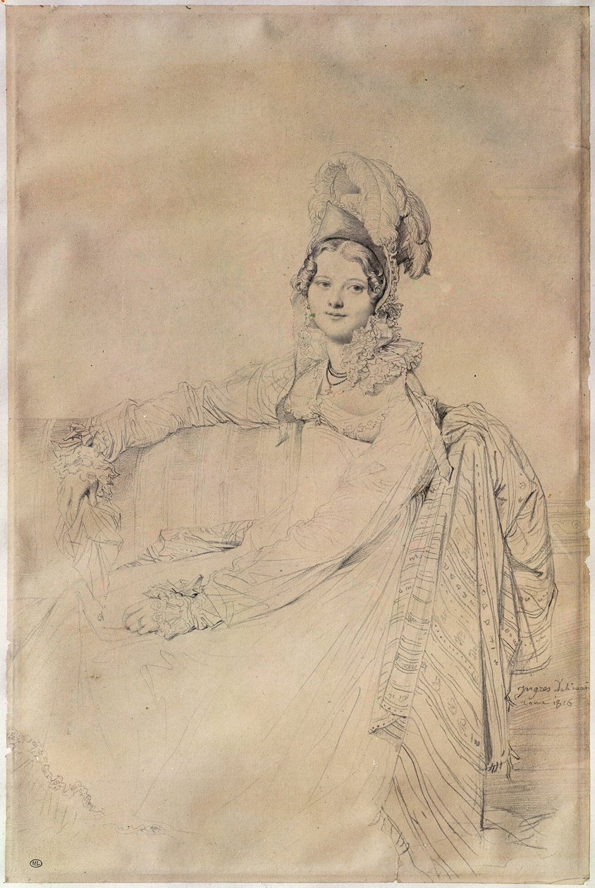 Portrét Madame Louis-Nicolas-Marie Destouches (1787-1831) 1816 od Jean Auguste Dominique Ingres