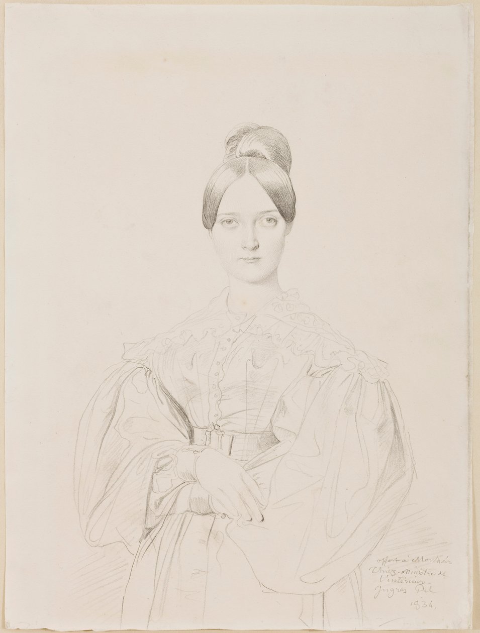 Portrét Madame Thiers, 1834 (grafitová tužka na papíře) od Jean Auguste Dominique Ingres