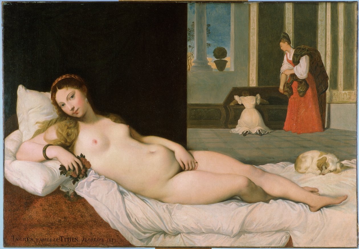 Ležící Venuše, po Tizianovi, 1822 (viz 291644) od Jean Auguste Dominique Ingres