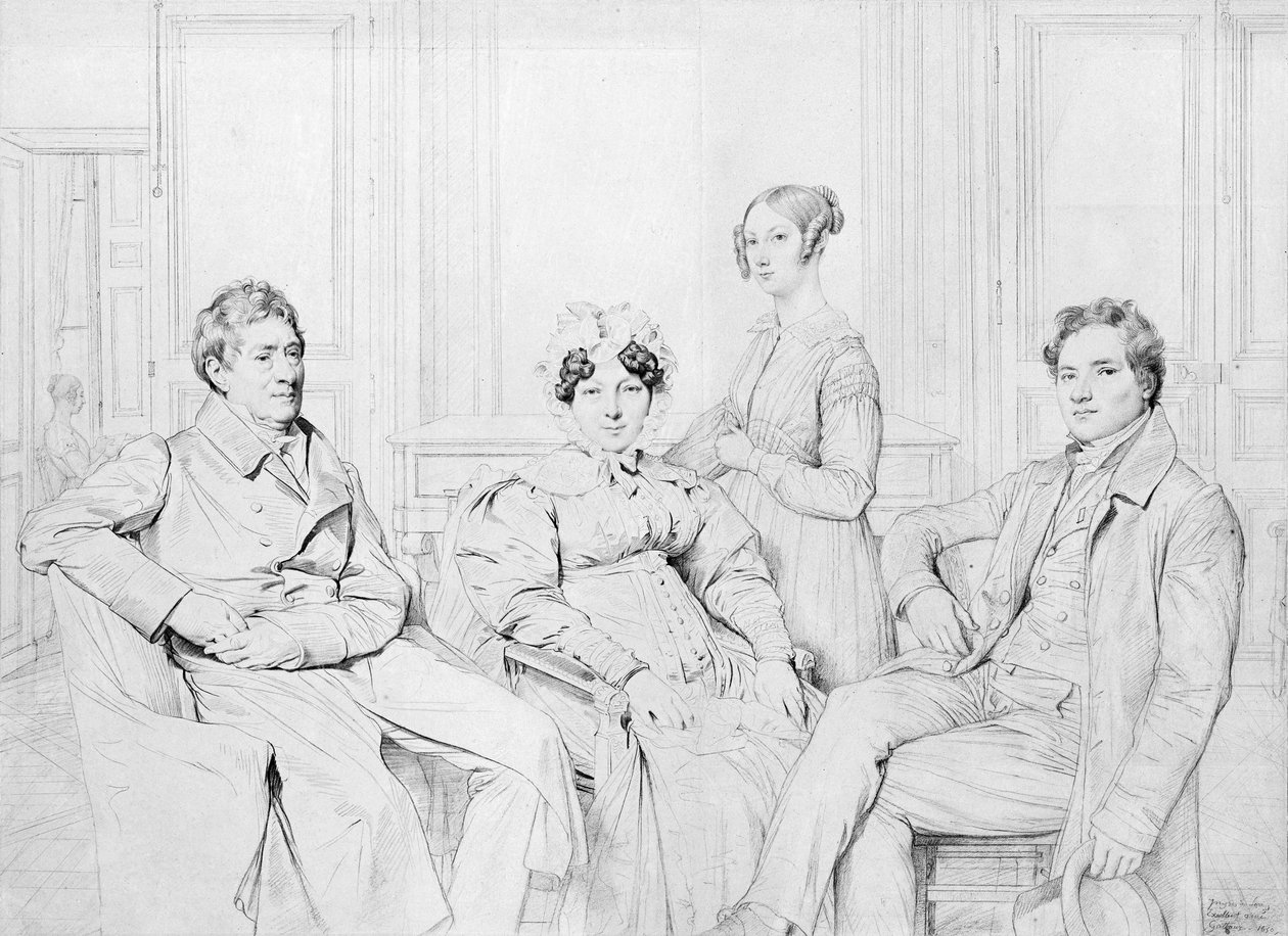 Rodina Gatteauxů od Jean Auguste Dominique Ingres