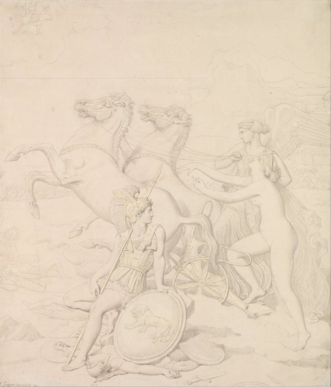 Venus Hurt od Diomedes od Jean Auguste Dominique Ingres