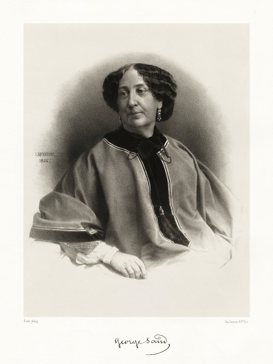 Georges Sand, 1865-66 od Jean Baptiste Adolphe Lafosse