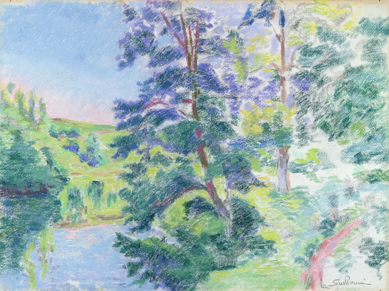 Krajina (pastel na papíře) od Jean Baptiste Armand Guillaumin