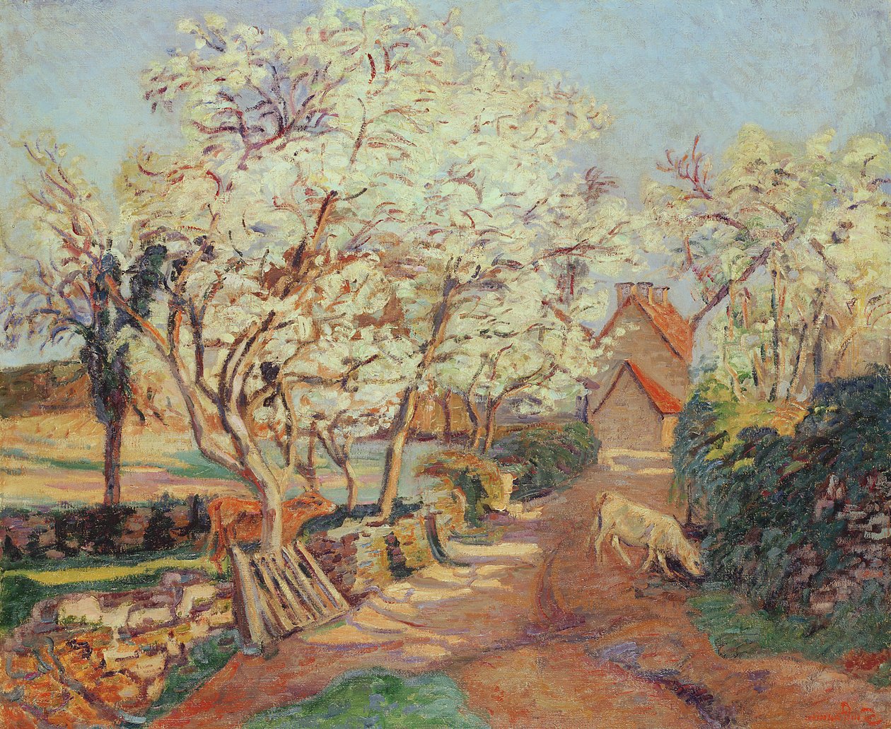 Švestky v květu od Jean Baptiste Armand Guillaumin