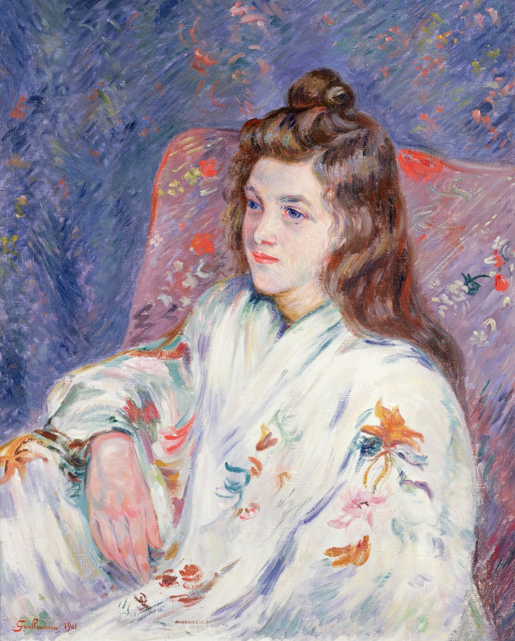 Portrét Mlle. Guillaumin v kimonu, 1901 od Jean Baptiste Armand Guillaumin