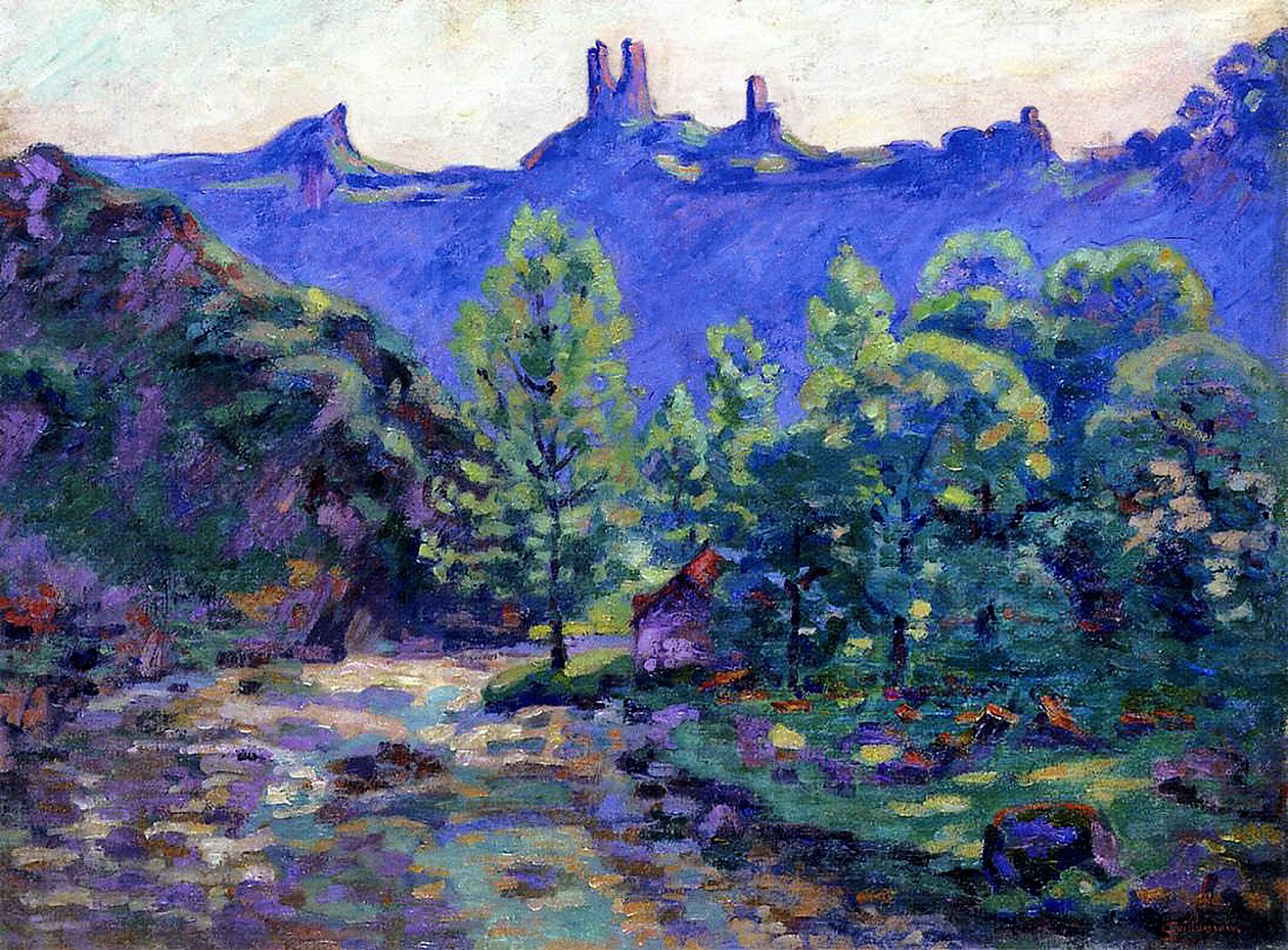 Ruiny hradu Crozant od Jean Baptiste Armand Guillaumin