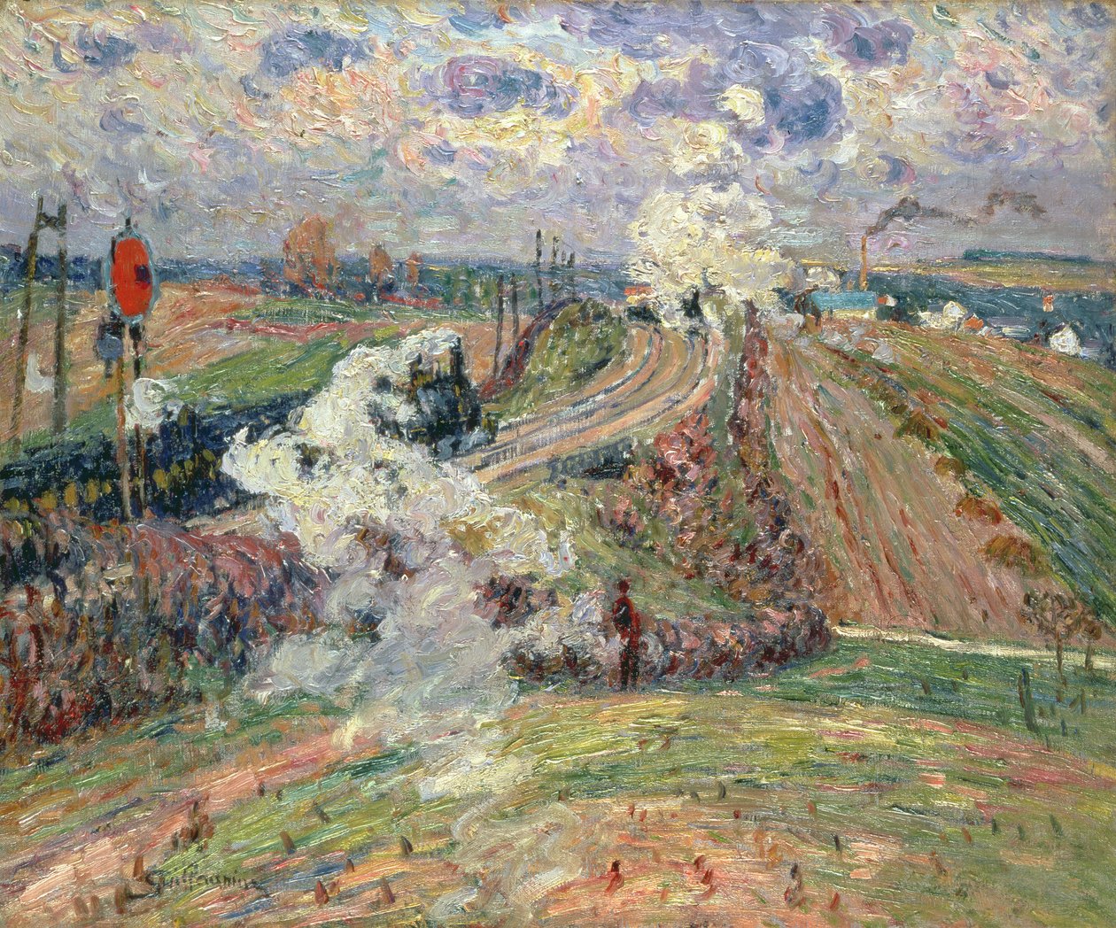 Dva vlaky od Jean Baptiste Armand Guillaumin