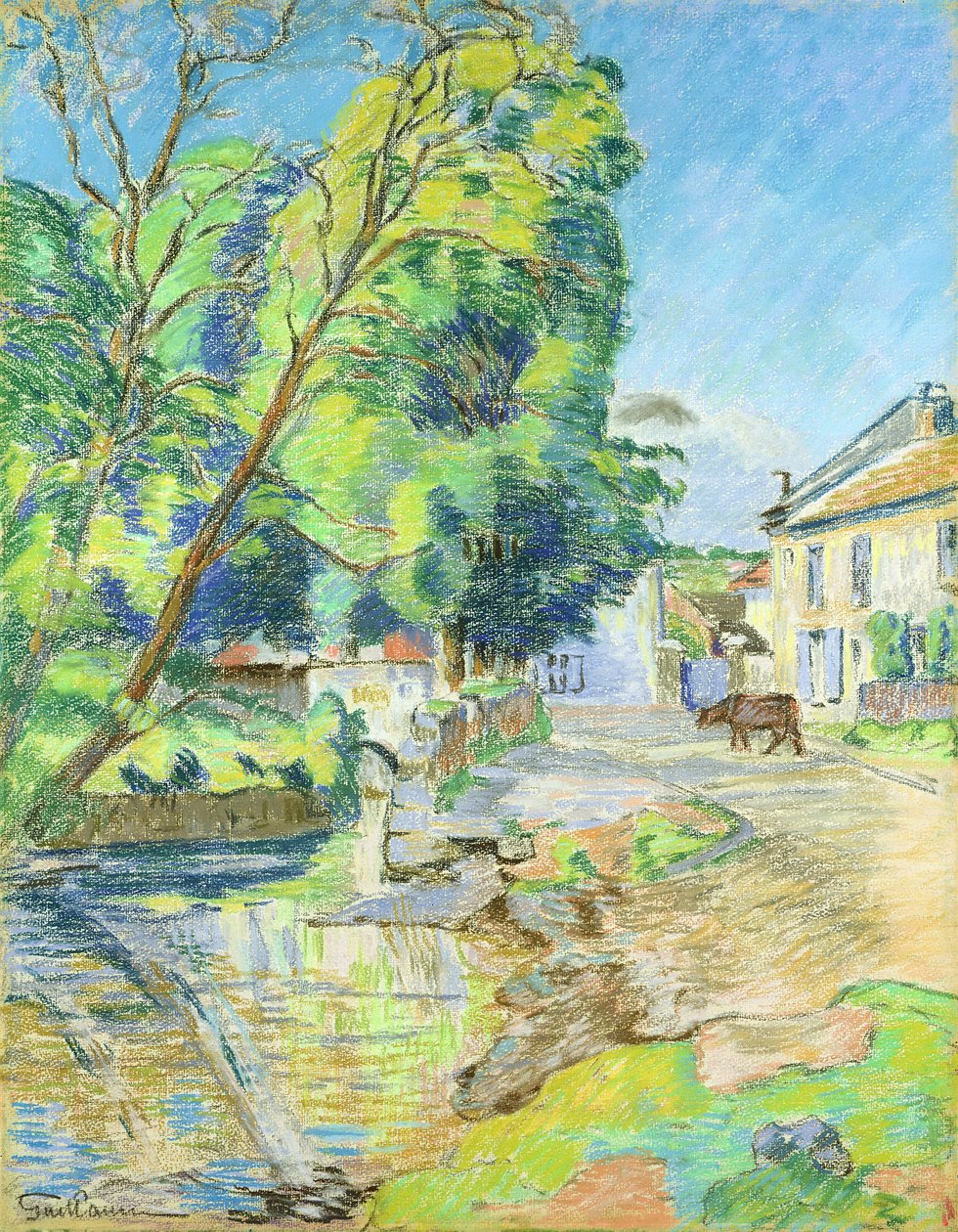 Vesnice (pastel na papíře) od Jean Baptiste Armand Guillaumin