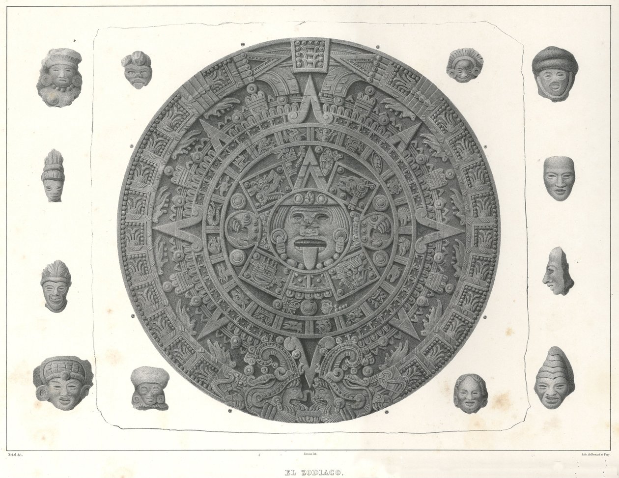 El Zodiaco. Původní velikost (úhledné řádky) od Jean Baptiste Arnout