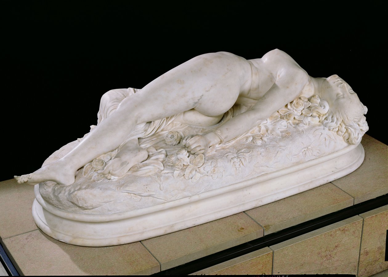 Žena pokousaná hadem, 1847 (mramor) od Jean Baptiste Auguste Clesinger