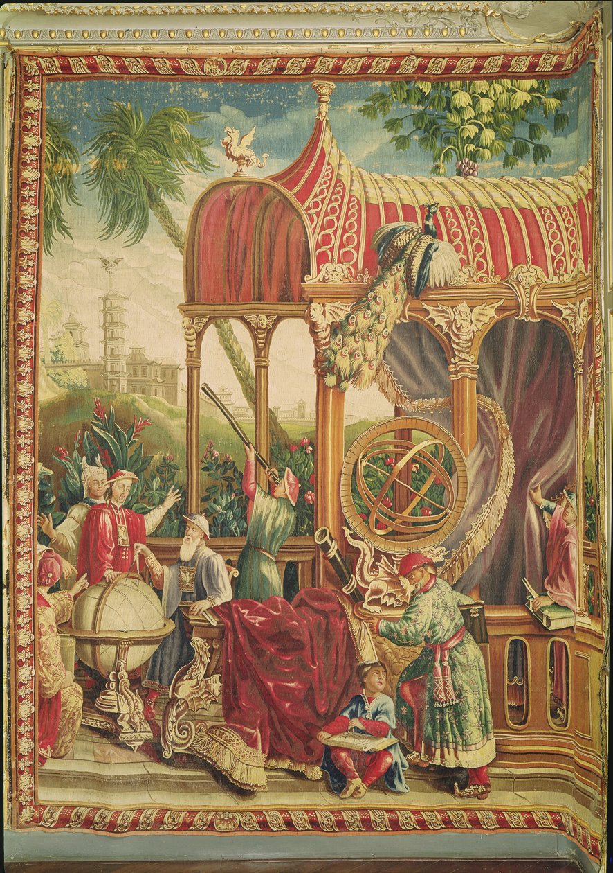 The Astronomers, Beauvais Workshop, 1711 (tapisérie) od Jean Baptiste Belin de Fontenay