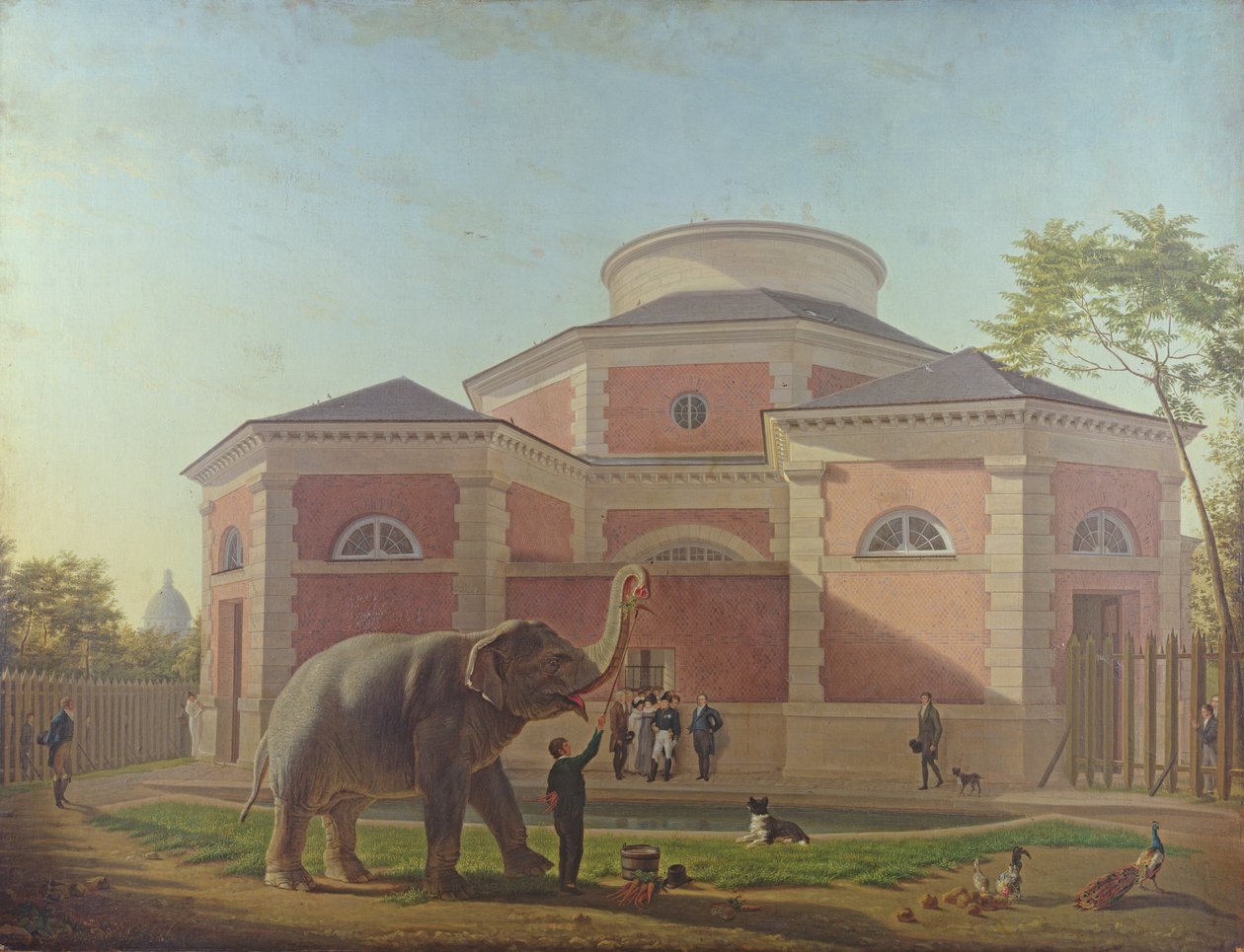 Vévoda a vévodkyně de Berry na návštěvě u slona v Jardin des Plantes v Paříži, 1817 od Jean Baptiste Berre