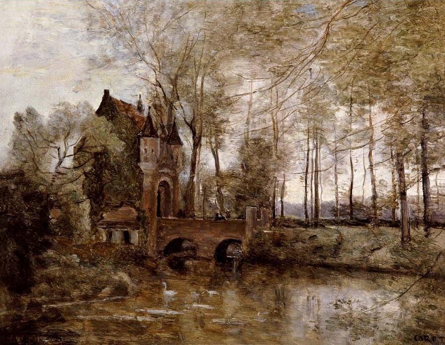 Chateau de Wagnonville od Jean Baptiste Camille Corot