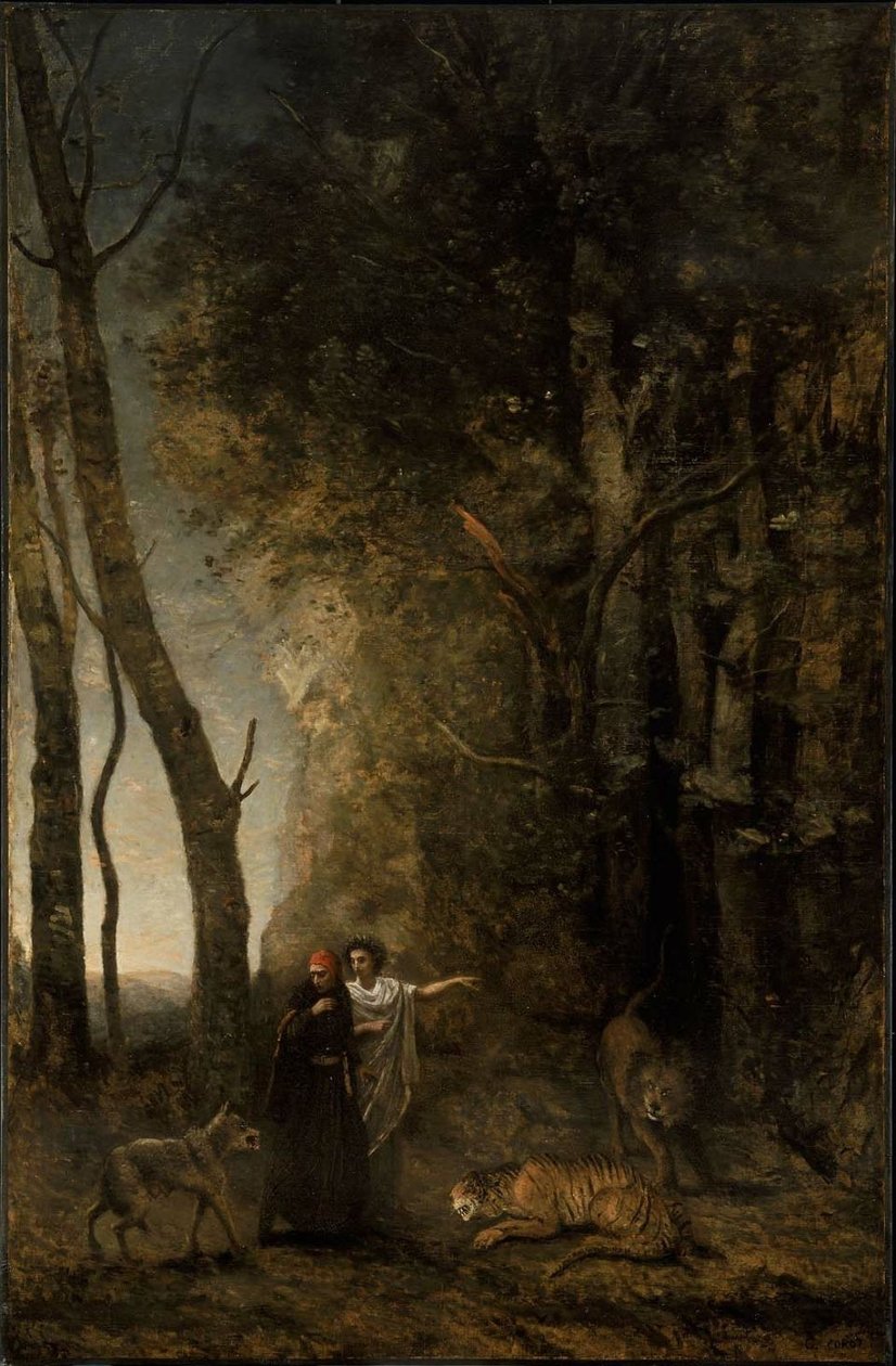 Dante a Virgil od Jean Baptiste Camille Corot