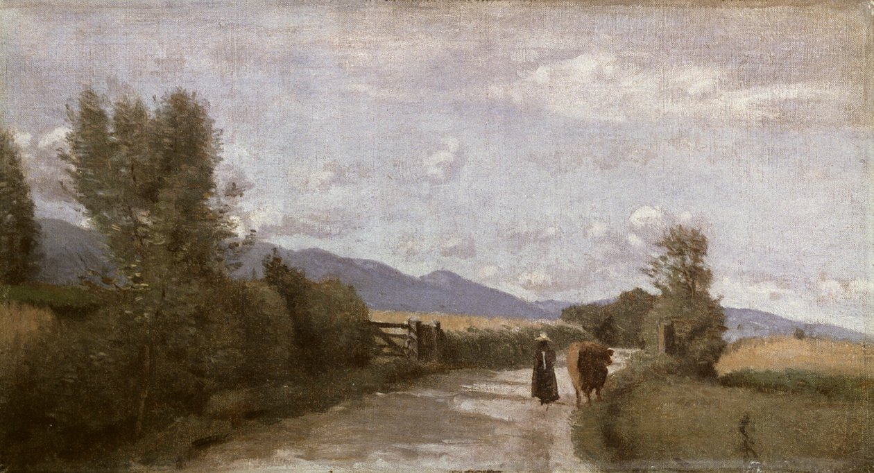 Dardagny, ráno, kolem roku 1853 od Jean Baptiste Camille Corot