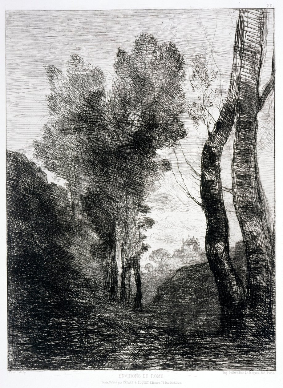 Okolí Říma od Jean Baptiste Camille Corot