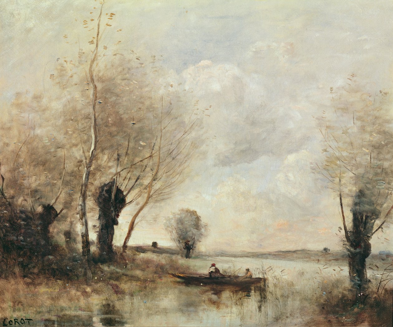 Rybáři zakotvili u břehu od Jean Baptiste Camille Corot
