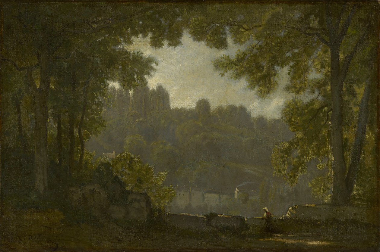 Lesní krajina od Jean Baptiste Camille Corot