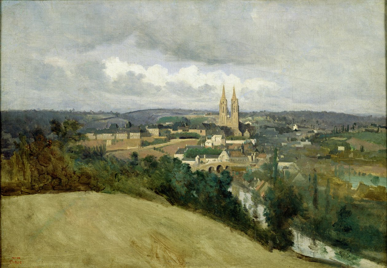 Celkový pohled na město Saint-Lo, c.1833 od Jean Baptiste Camille Corot