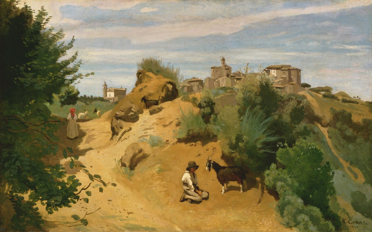 Genzano od Jean Baptiste Camille Corot