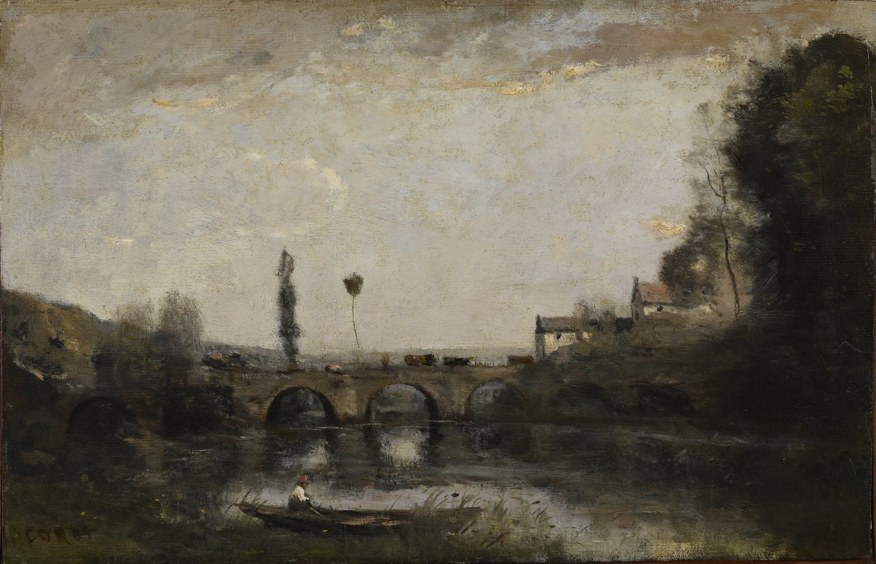 Krajina s mostem od Jean Baptiste Camille Corot