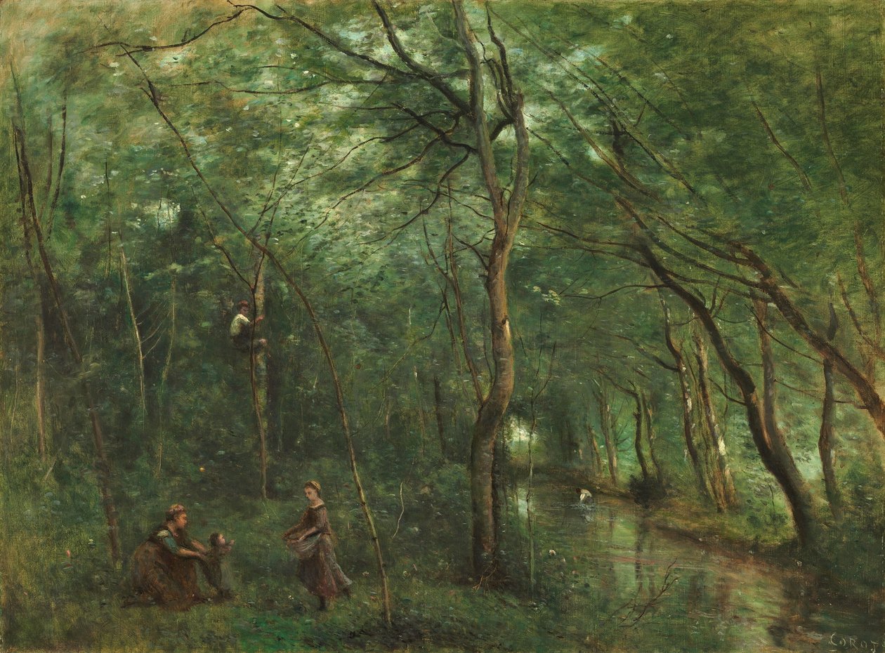 Sběratelé Languille od Jean-Baptiste-Camille Corot