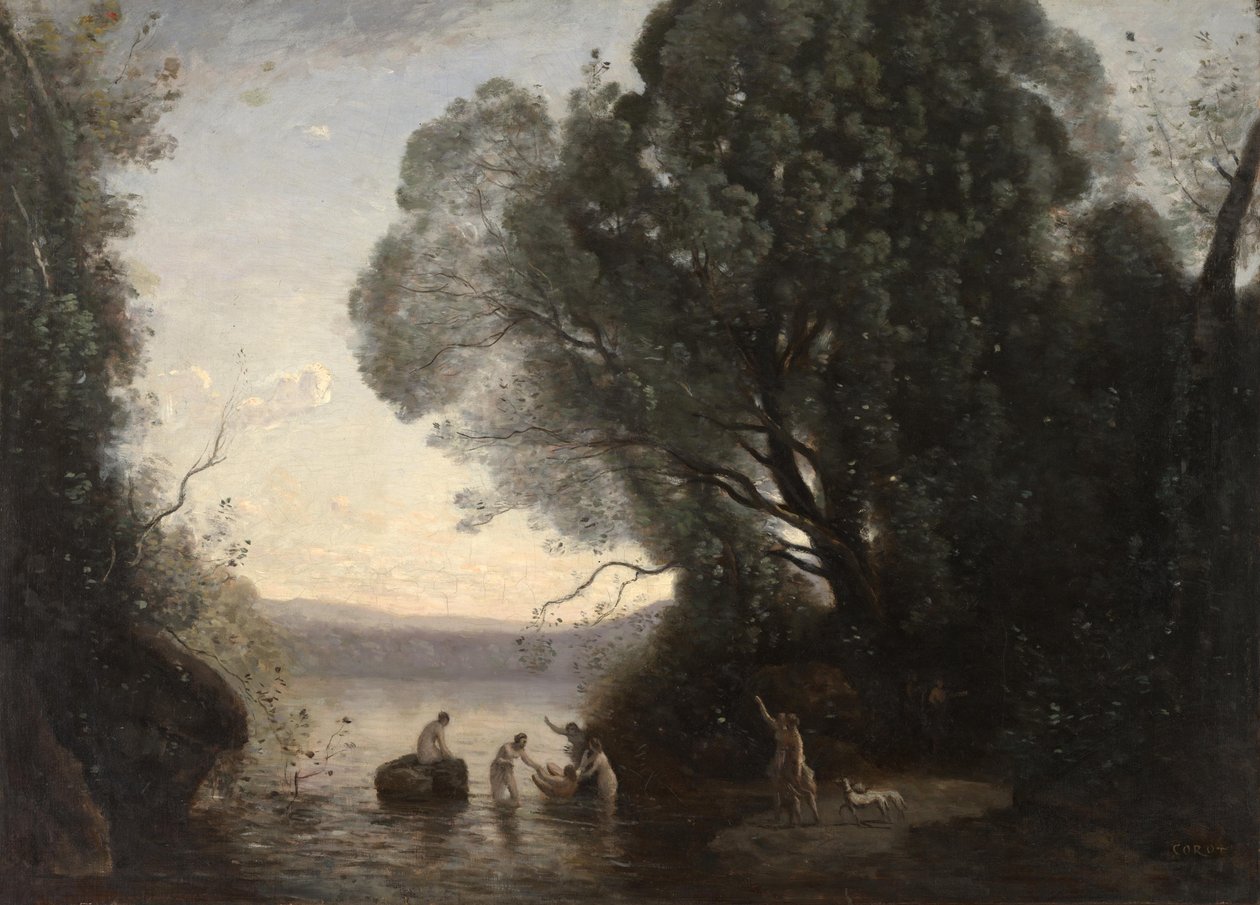 Dianeina koupel od Jean Baptiste Camille Corot
