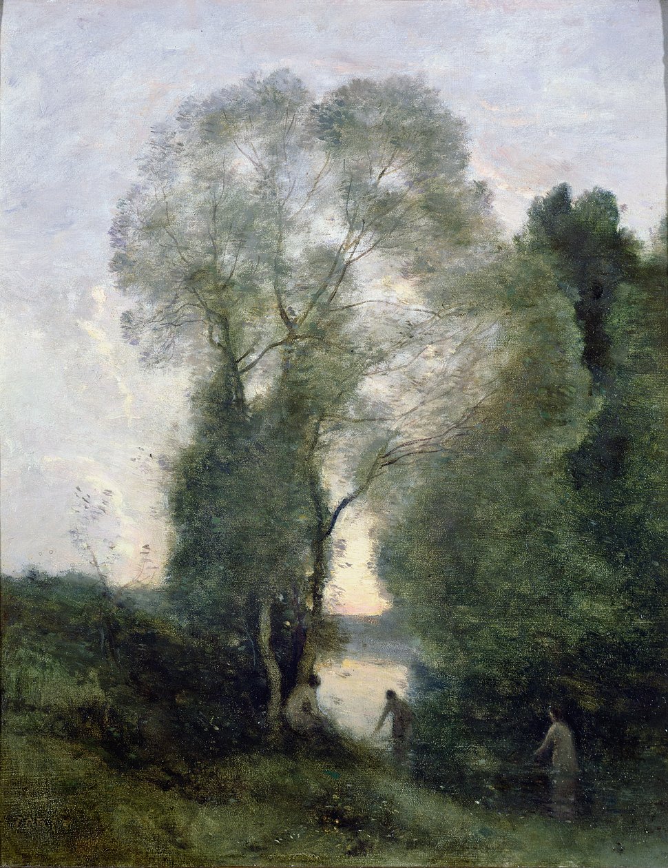 Koupající se od Jean Baptiste Camille Corot