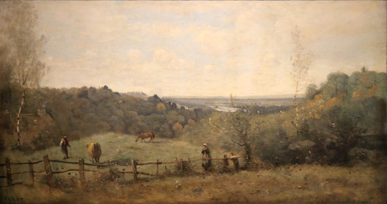 Výšky Sèvres. Uzavřená pastvina od Jean Baptiste Camille Corot