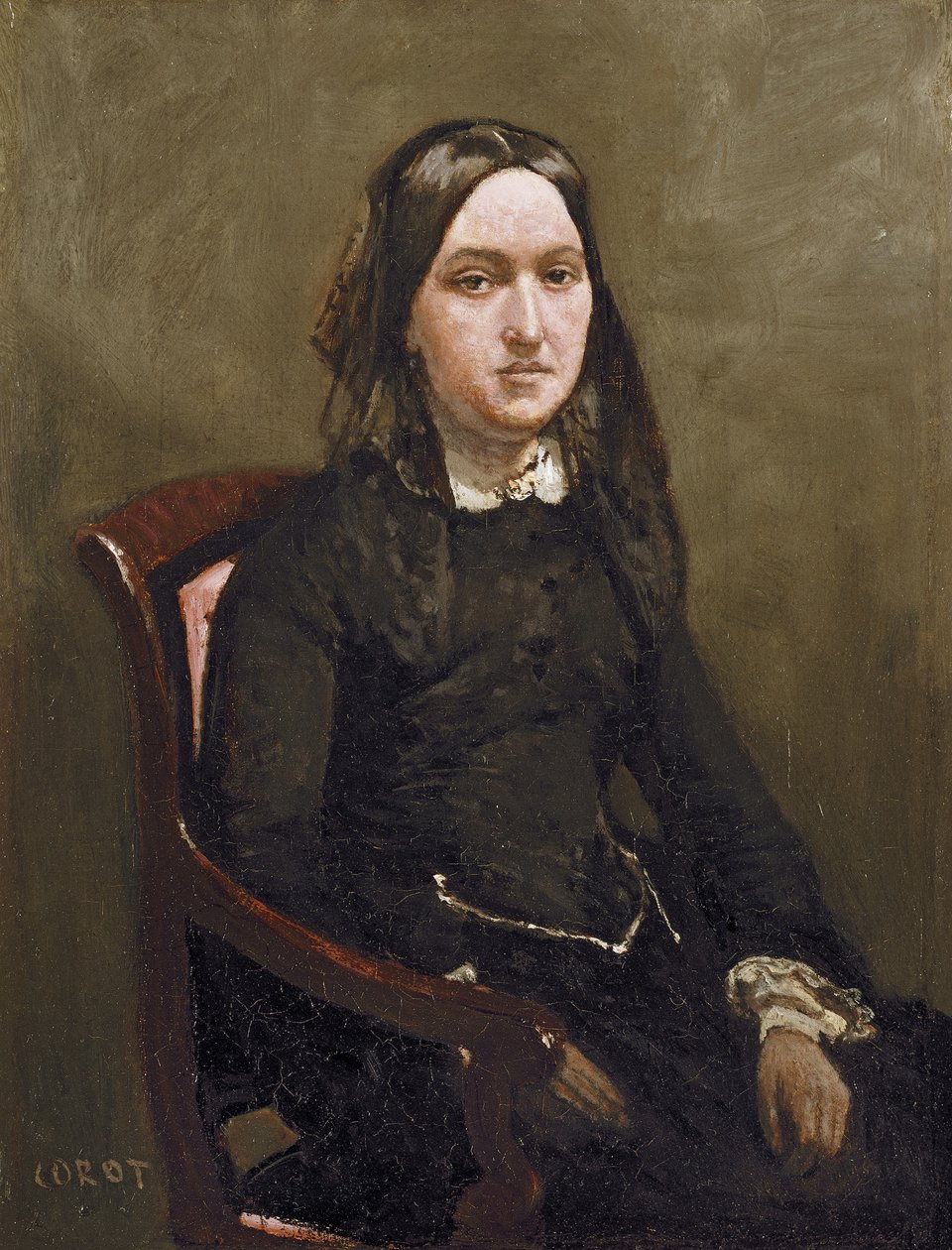 paní Bisonová, 1852 od Jean Baptiste Camille Corot