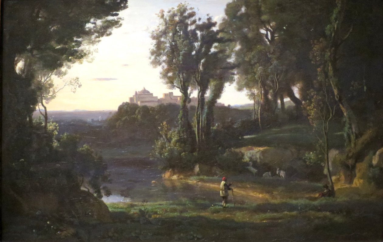 Místo v Itálii od Jean Baptiste Camille Corot