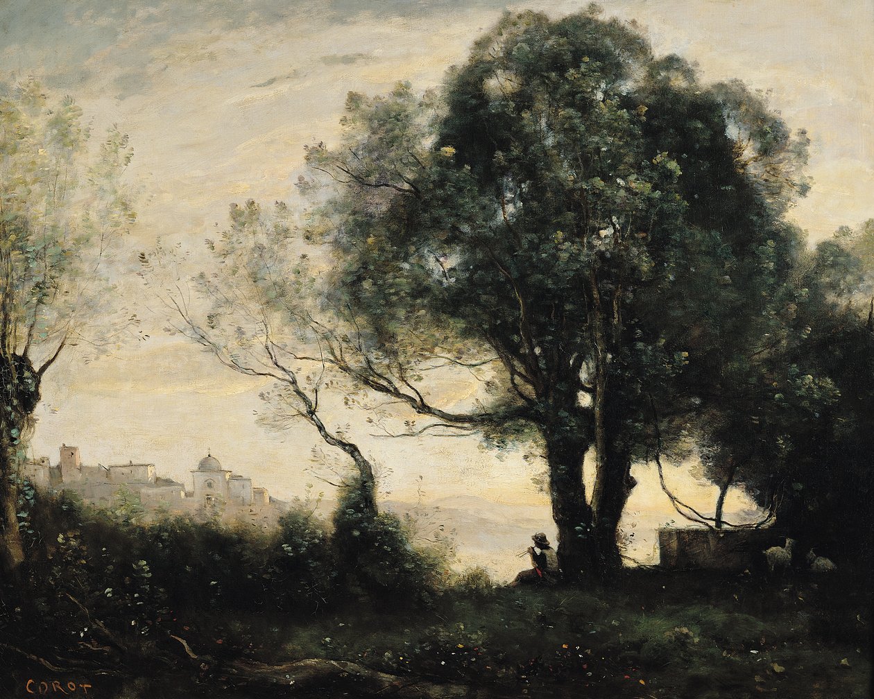 Suvenýr Castel Gandolfo od Jean Baptiste Camille Corot