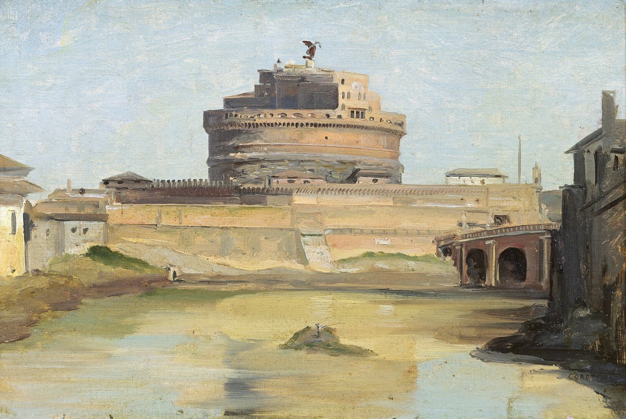 Hrad svatého Angela, Řím od Jean Baptiste Camille Corot