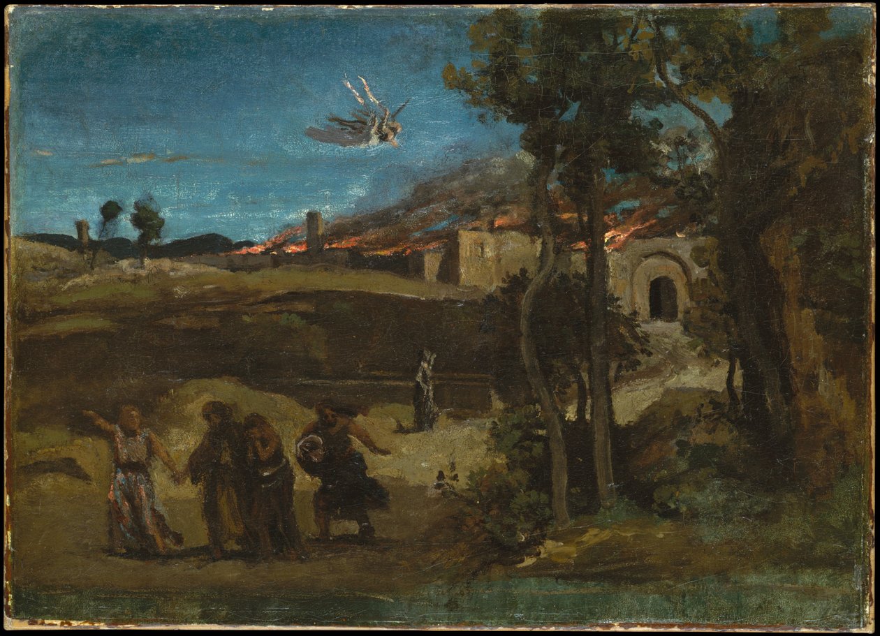 Zničení Sodomy od Jean Baptiste Camille Corot