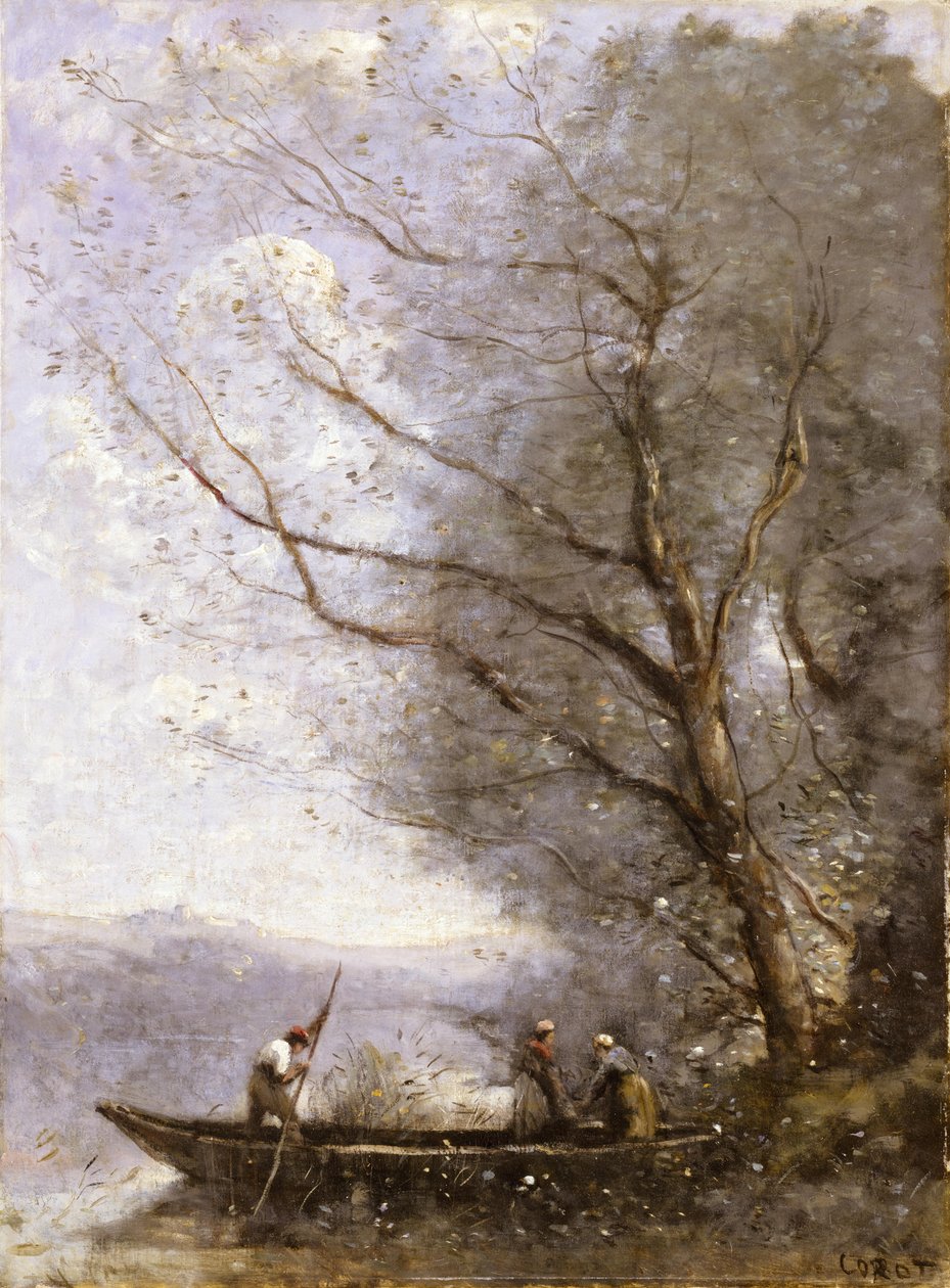 Převozník od Jean Baptiste Camille Corot