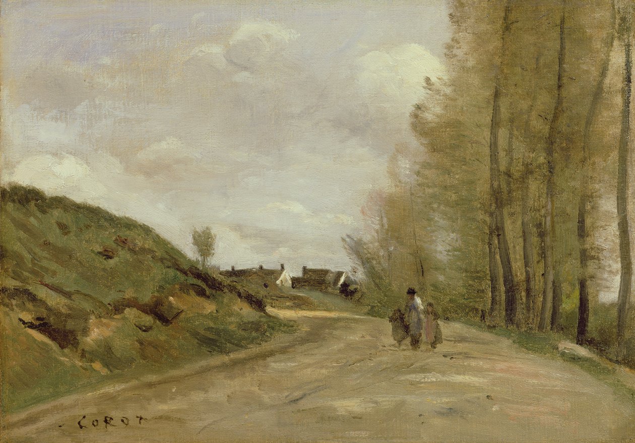 Cesta v Gouvieux, kolem 1850-60 od Jean Baptiste Camille Corot