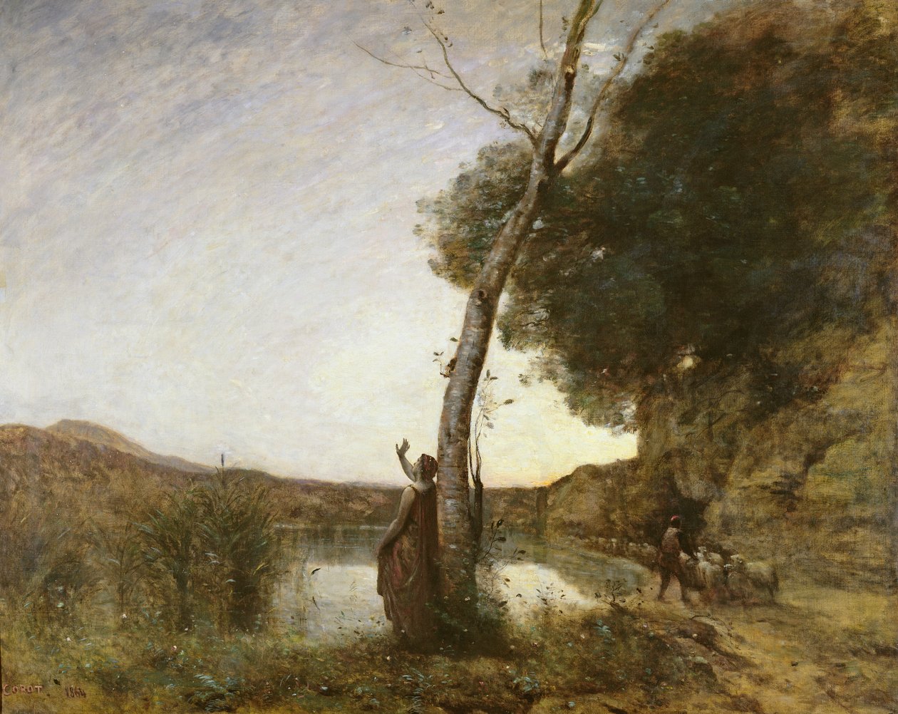 Pastýřská hvězda, 1864 od Jean Baptiste Camille Corot