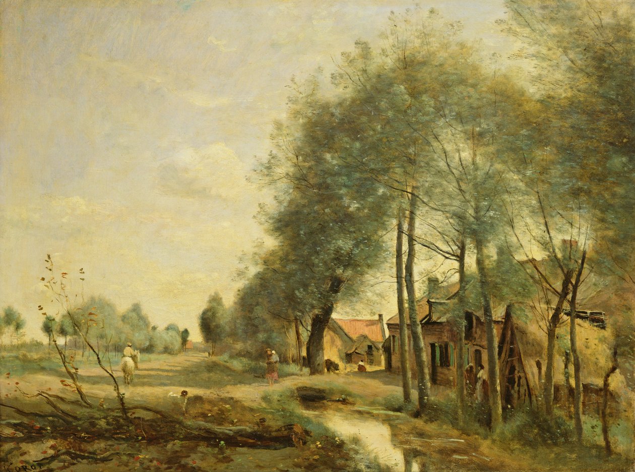 Sin-le-Noble Road poblíž Douai, 1873 od Jean Baptiste Camille Corot