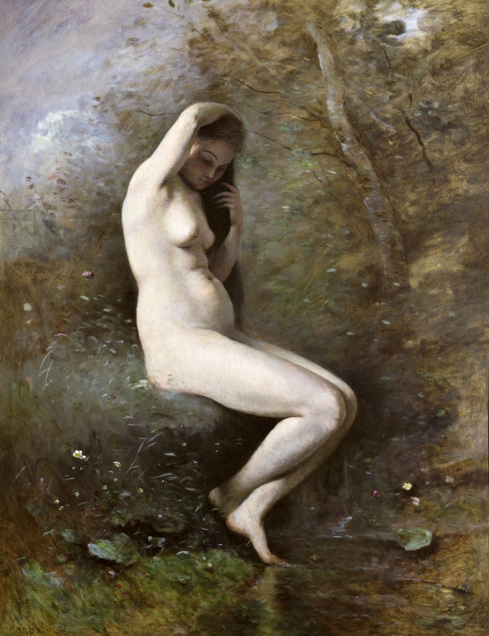 Koupání Venuše, kolem 1873-74 od Jean Baptiste Camille Corot