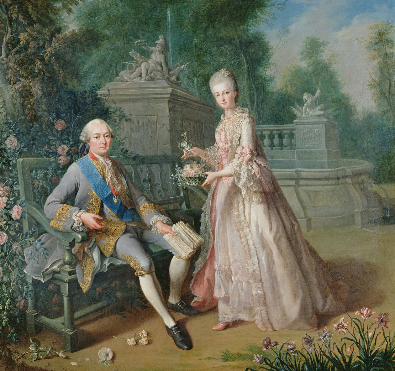 Louis Jean Marie de Bourbon, vévoda de Penthievre se svou dcerou Louise-Marie Adelaide od Jean Baptiste Charpentier