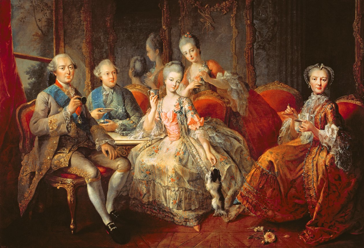 Rodina Penthievre aneb Šálek čokolády, 1768 od Jean Baptiste Charpentier