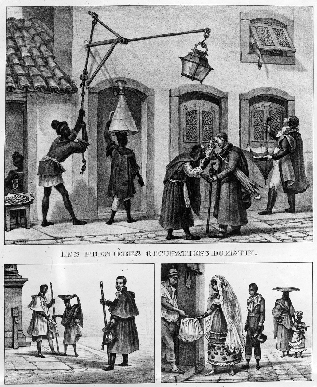 Každodenní život v Brazílii, z „Cestování v Brazílii“, litografoval Thierry Freres, 1839 od Jean Baptiste Debret