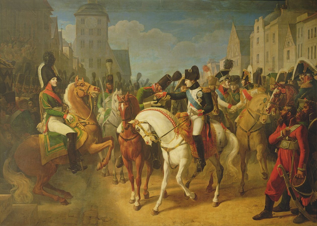 Napoleon Bonaparte (1769-1821) Zdobení granátníka Lazareffa v Tilsitu, 8. července 1807 od Jean Baptiste Debret