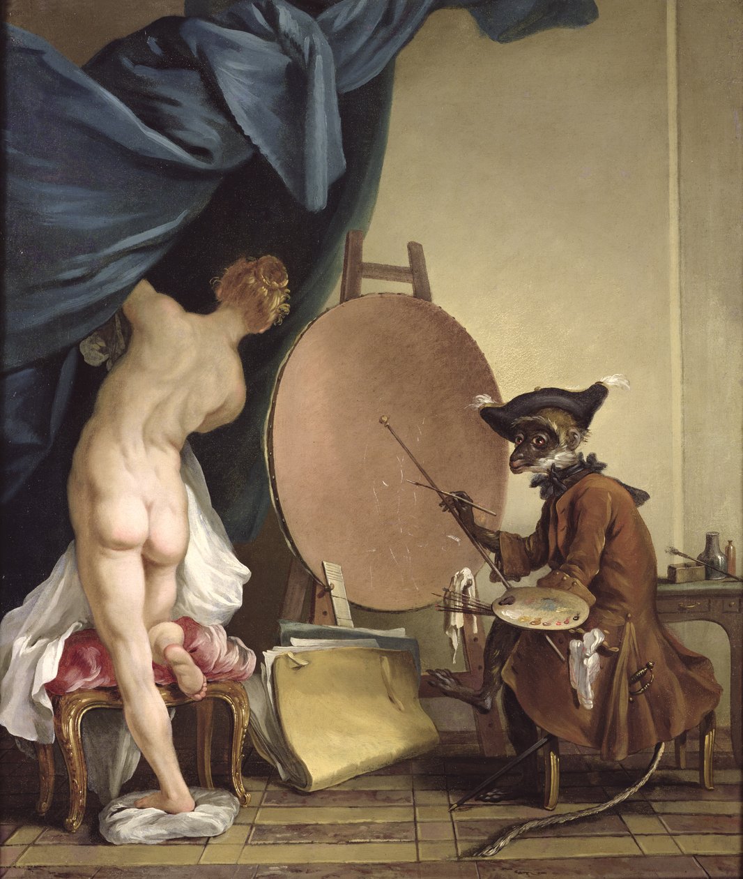 Malíř opice od Jean Baptiste Deshays de Colleville