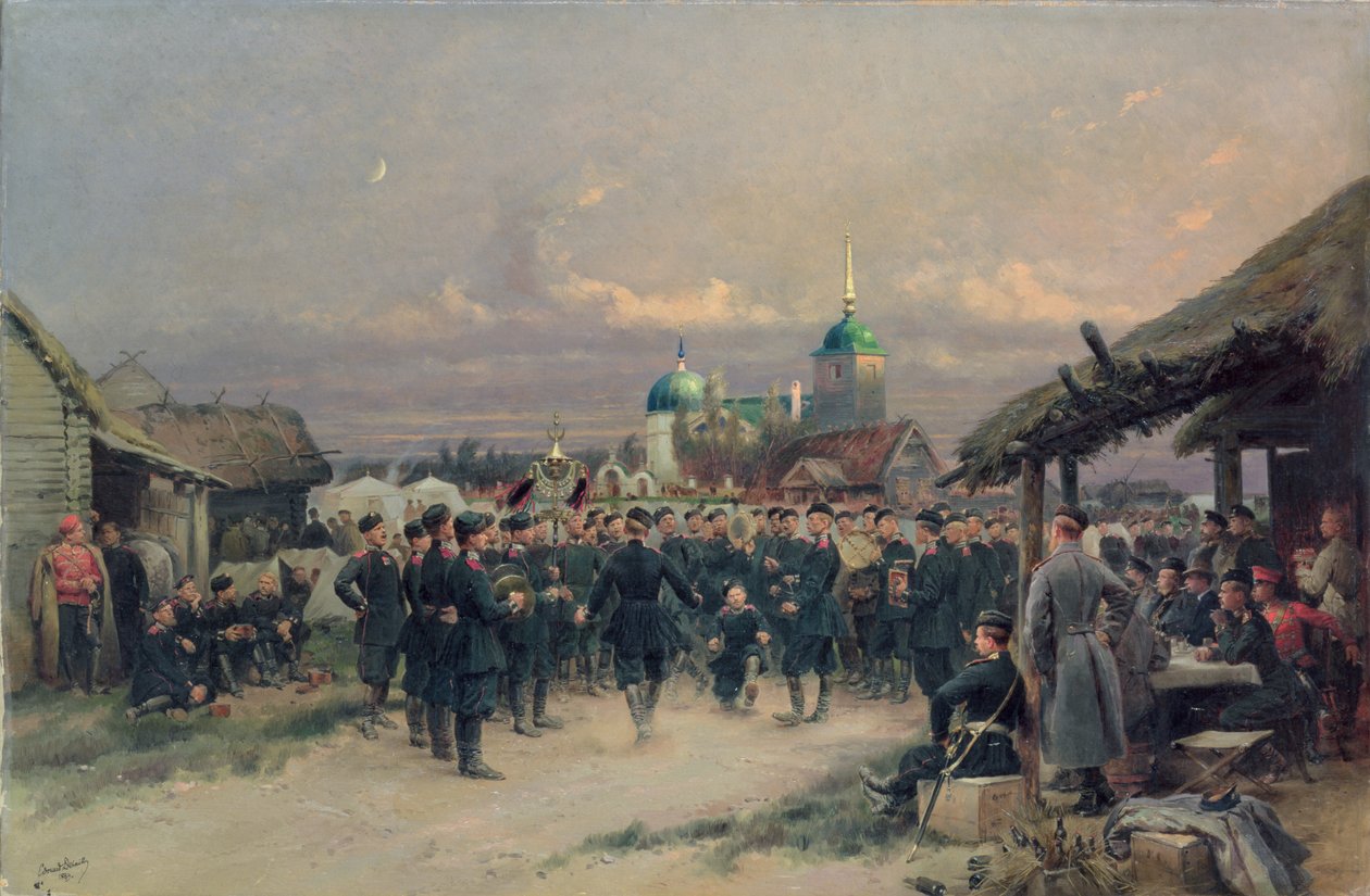 Sbor čtvrtého pěšího praporu v Carském Selu, 1889 od Jean Baptiste Edouard Detaille