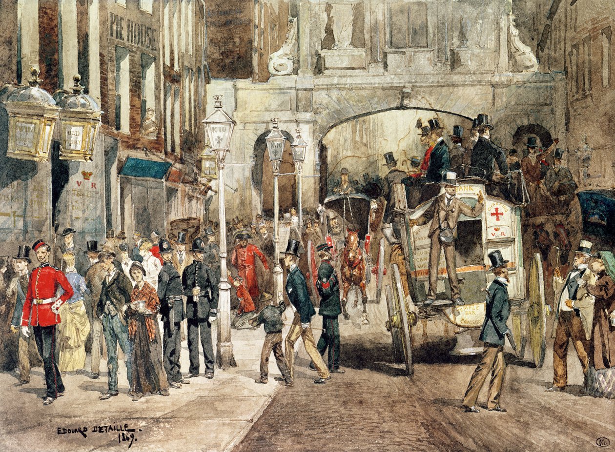 Londýnská ulice, 1869 od Jean Baptiste Edouard Detaille
