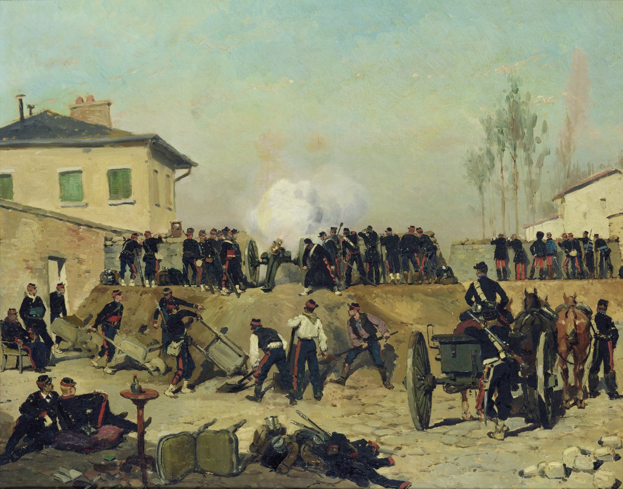 Bitva u Villejuif, obléhání Paříže, 1870 od Jean Baptiste Edouard Detaille